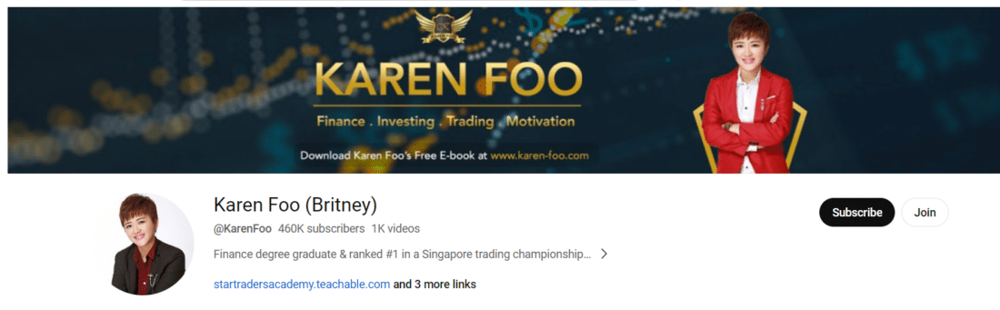 Karen Foo Channel - Forex Trading YouTube Channels