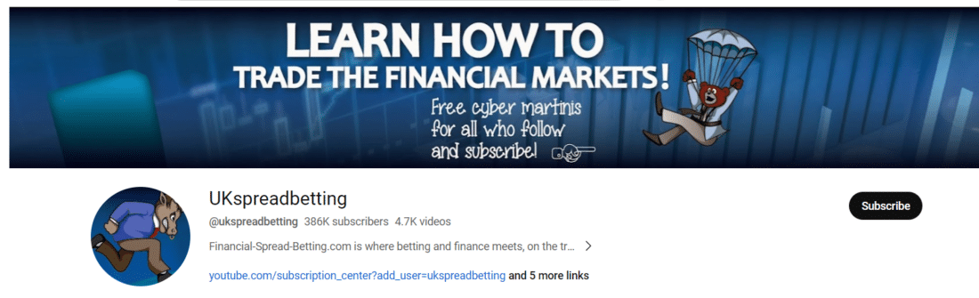 UKspreadbetting Channel - Forex Trading YouTube Channel