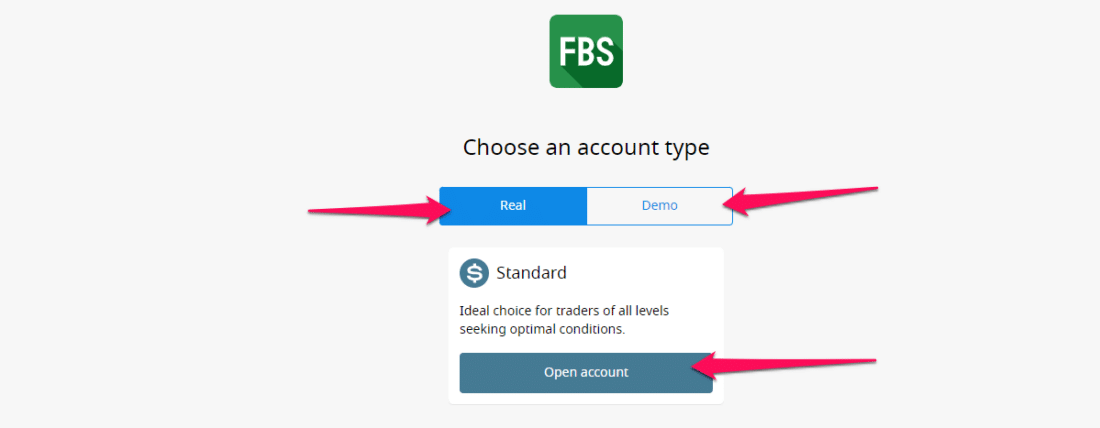 FBS Selecting your account
